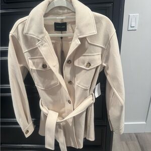Dolce Cabo Beige Belted Utility Jacket